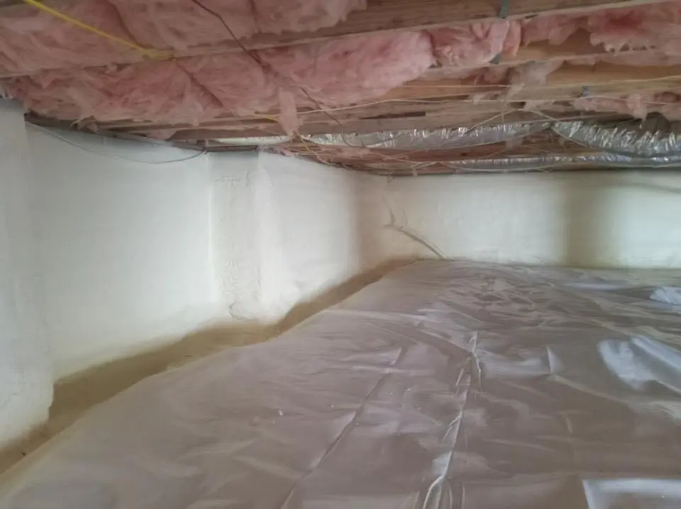 Crawl space encapsulation with closed-cell spray foam for Roof Waterproofing in Florida Ridge